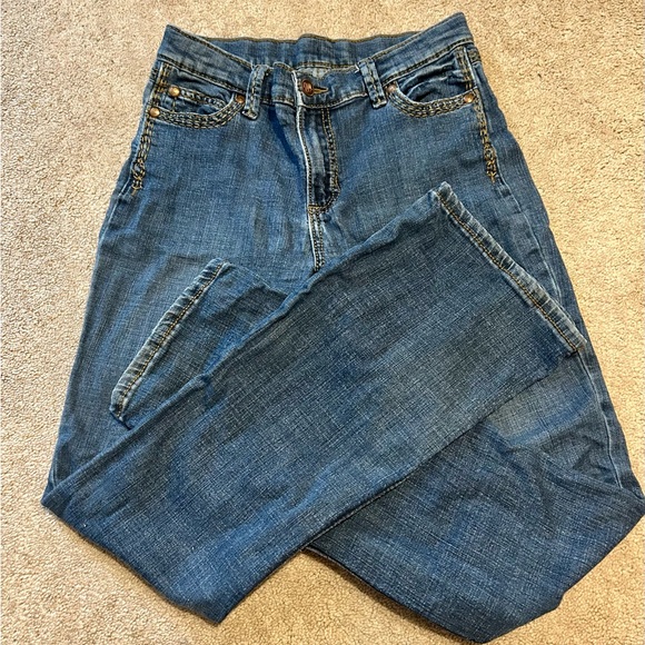 Wrangler Retro Mae Kids Blue Denim Jeans with Stitch Detail - Picture 2 of 5